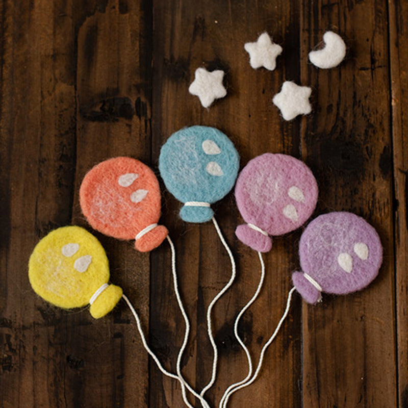 Wool Felt Kite Balloon Star Moon Newborn Photography Props