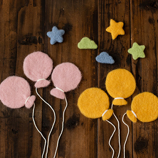 Wool Felt Kite Balloon Star Moon Newborn Photography Props