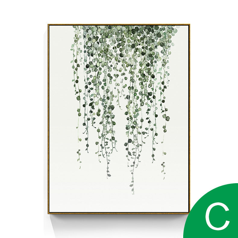 Plant Green Leaf Hanging Painting