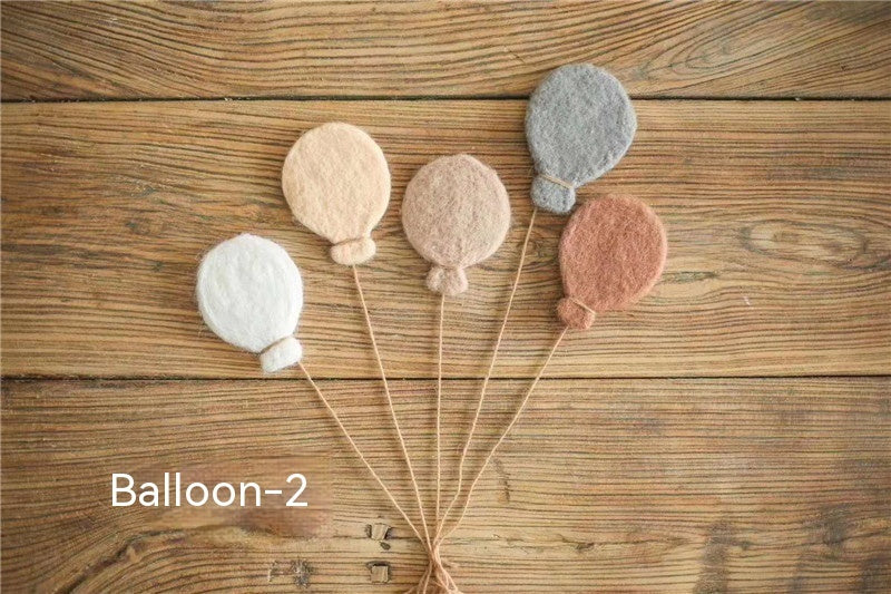 Wool Felt Kite Balloon Star Moon Newborn Photography Props