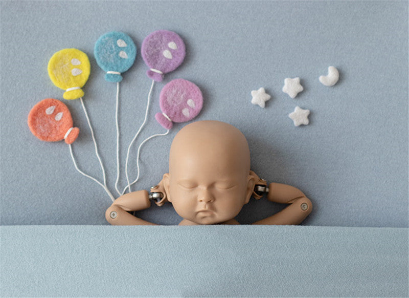 Wool Felt Kite Balloon Star Moon Newborn Photography Props