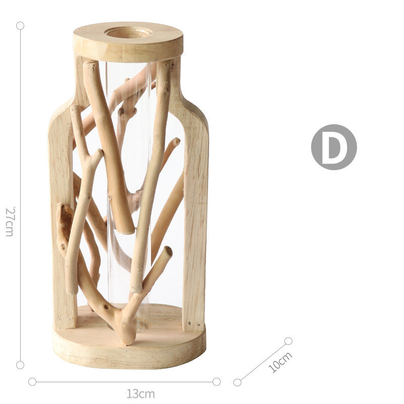 Pure Handwork Wooden Vase Hydroponic