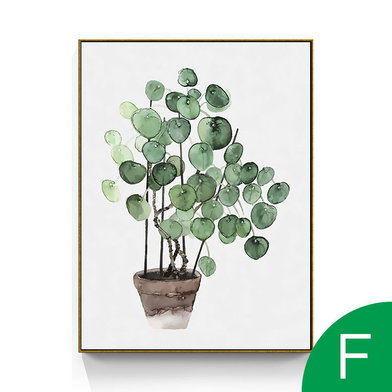 Plant Green Leaf Hanging Painting