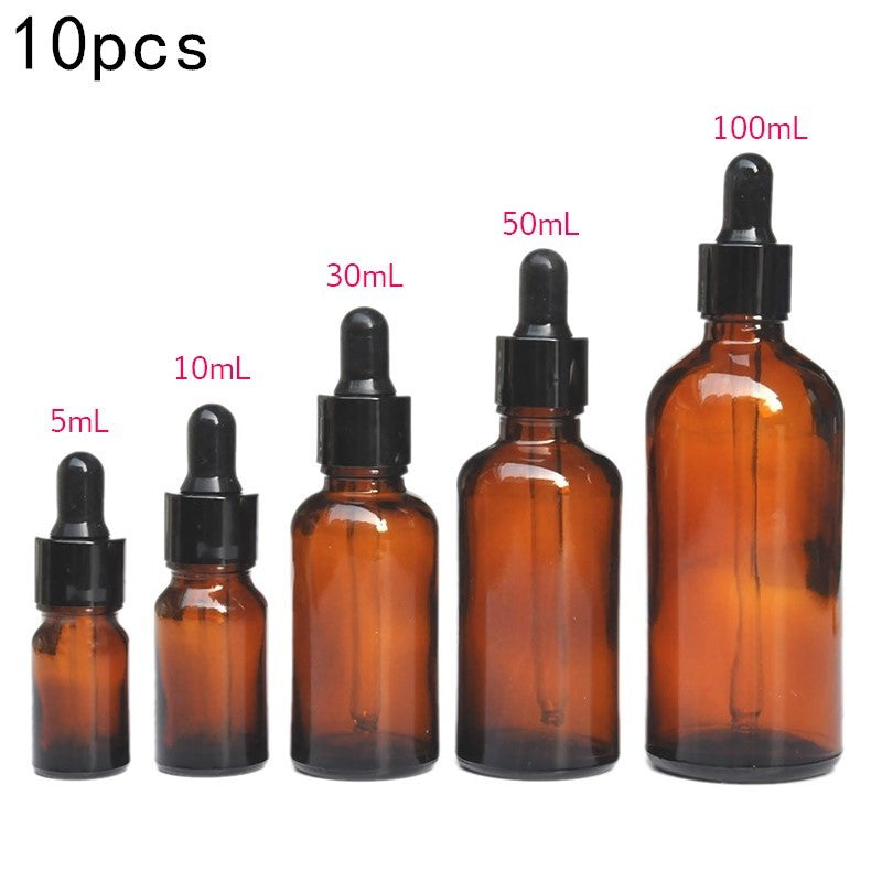 Brown dispensing lotion cosmetic essential oil bottle