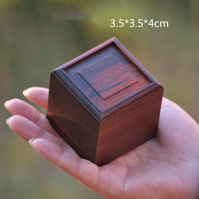 Laos Rosewood Earrings Antique Ring Box