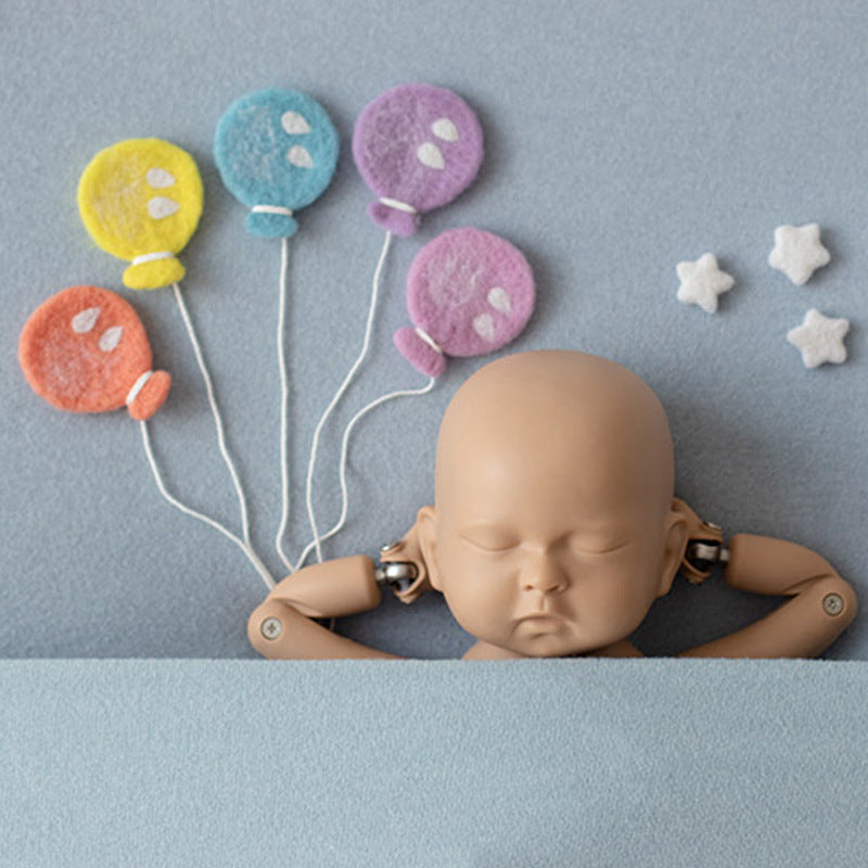 Wool Felt Kite Balloon Star Moon Newborn Photography Props