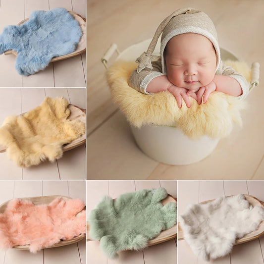 Rabbit Fur newborn photography layer