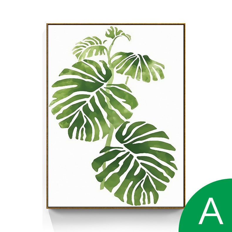 Plant Green Leaf Hanging Painting