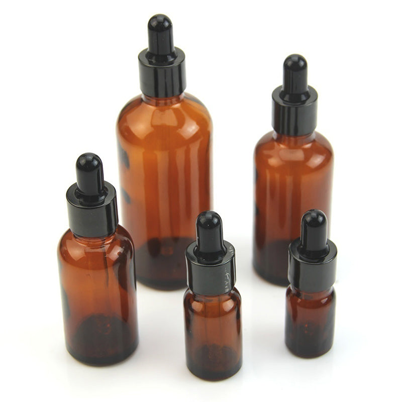 Brown dispensing lotion cosmetic essential oil bottle