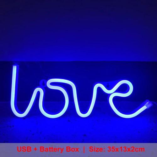 LOVE Neon Light Sign Decoration Lamp Nightlight Ornaments LED Letter