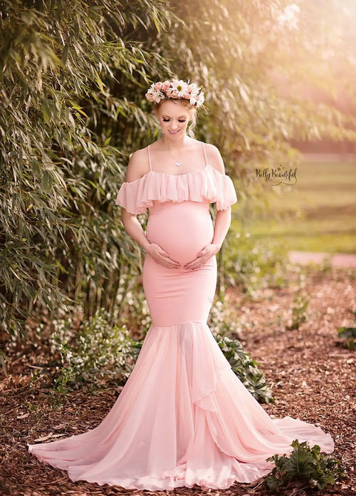 Mermaid Maternity Dresses For Photo Shoot Pregnant Women Pregnancy