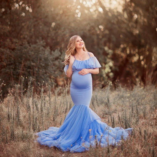 Mermaid Maternity Dresses For Photo Shoot Pregnant Women Pregnancy