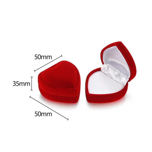 1Pcs Cute Velvet Jewelry Box Container Wedding Ring Box for Earrings