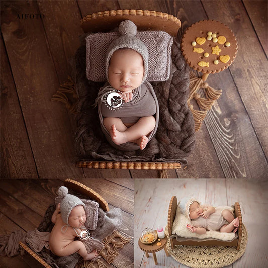 Newborn Photography Props Cute Cookie Shape Theme for Baby