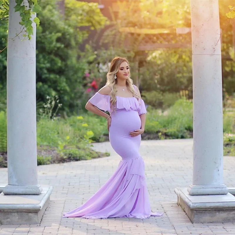 Mermaid Maternity Dresses For Photo Shoot Pregnant Women Pregnancy