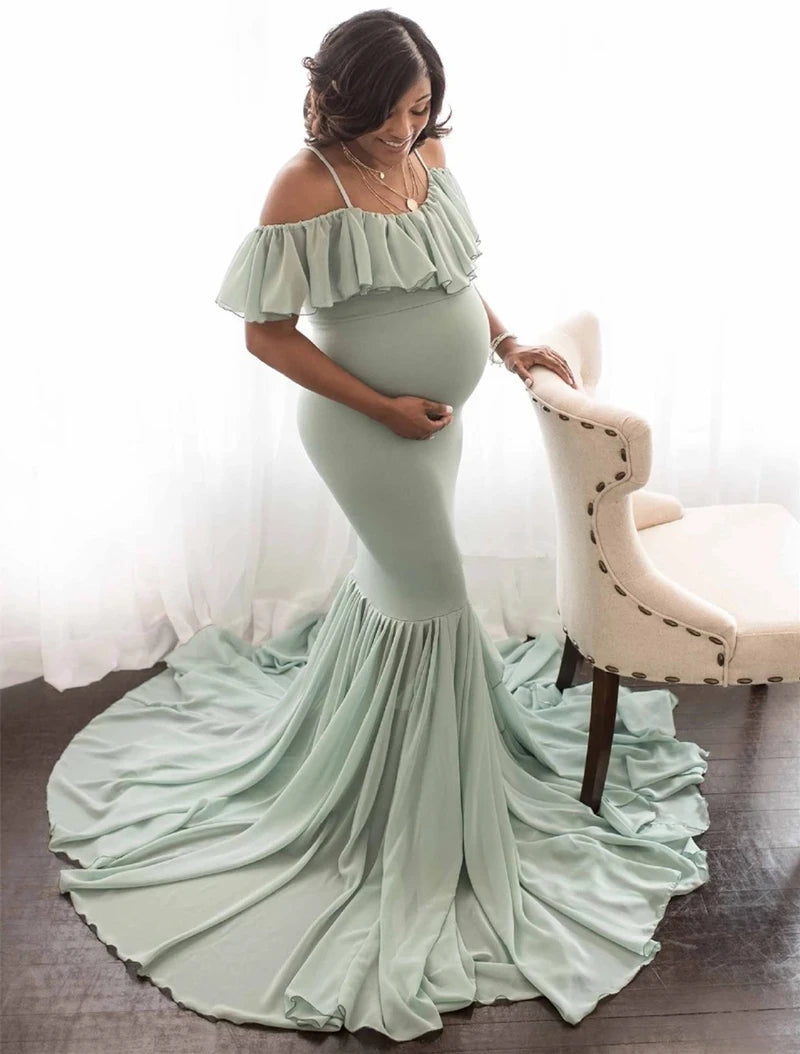 Mermaid Maternity Dresses For Photo Shoot Pregnant Women Pregnancy