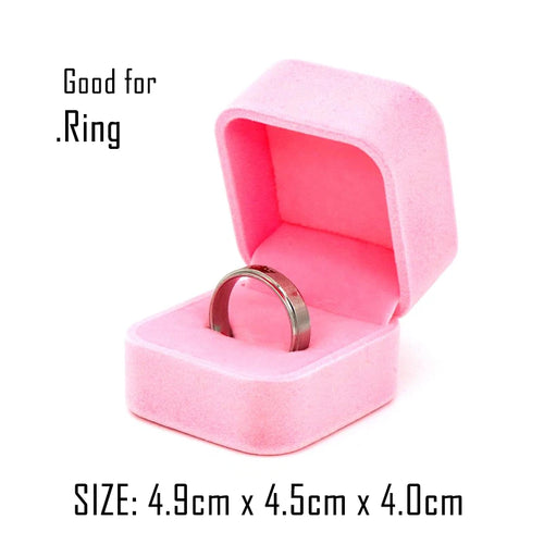 16 Style Lovely Cute Packaging Gift Jewelry Box Trinket Velvet Ring