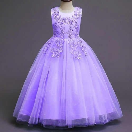 Flower girl Embroidered Gown