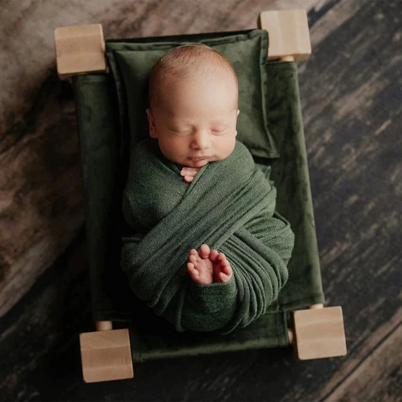 Newborn Photography Props Bed Wooden Mini Bed for Baby Photo Shooting