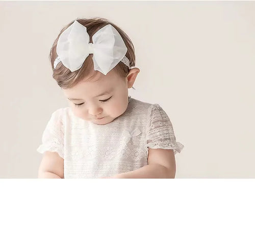 Lace Flowers Bow knot Baby Headband