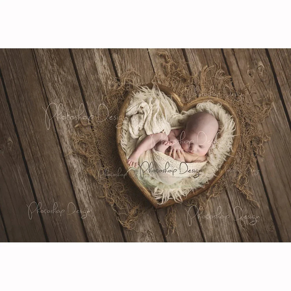 Baby Props Newborn Photography Accessories Vintage Wooden Basket