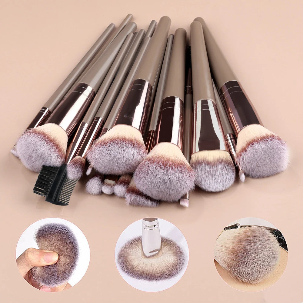 3-20Pcs Makeup Brush Set Professional Cosmetic Blush Highlighter