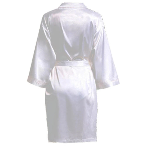 Wedding Party Team Bride Robe Without Letters Kimono Satin Pajamas