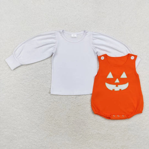 Long Sleeves Plaid Shirt Embroidery Pumpkin