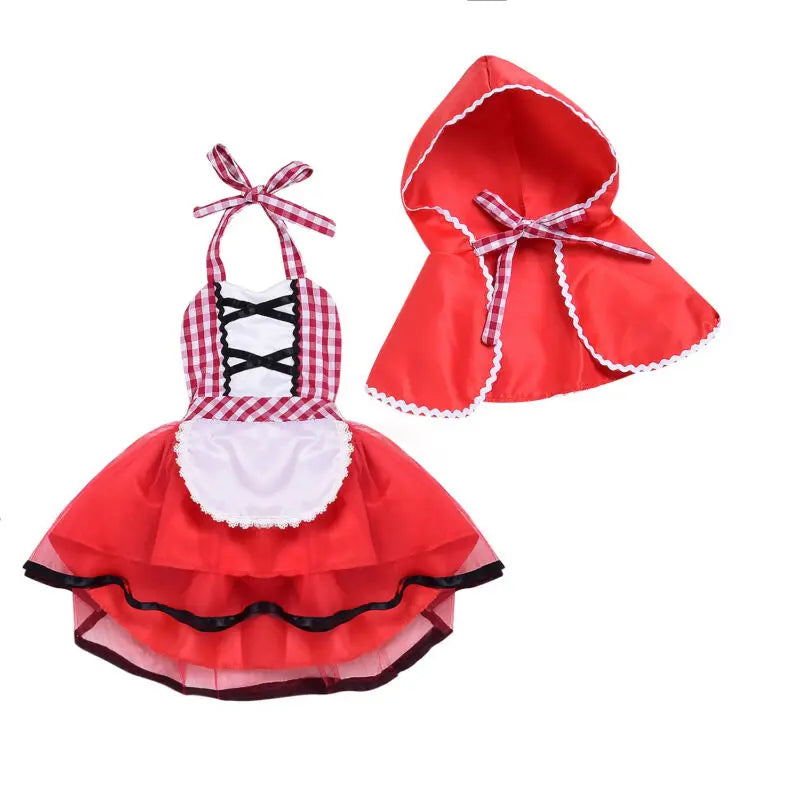 Newborn Little Red Riding Hood Cosplay Costume Christmas Outfit Xmas