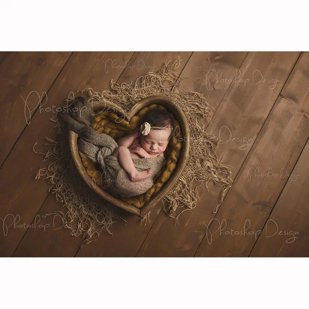 Baby Props Newborn Photography Accessories Vintage Wooden Basket