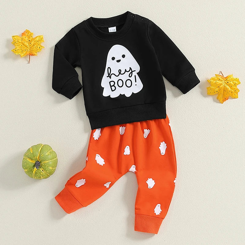 Halloween Outfit Ghost Print