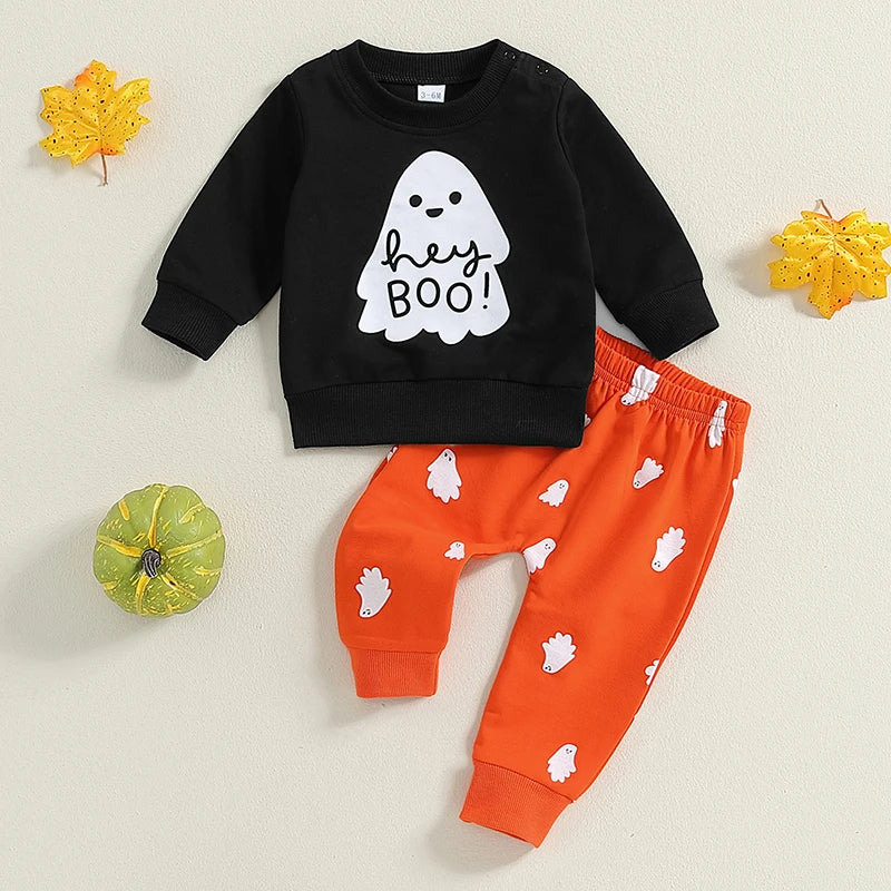 Halloween Outfit Ghost Print