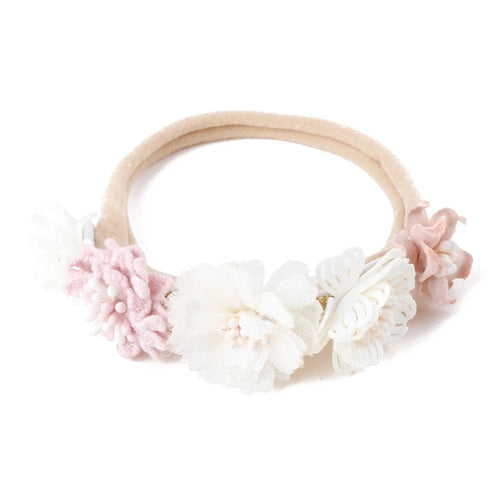 Artificial Flower Baby Headband Hundred Day Newborn Infant Toddler for