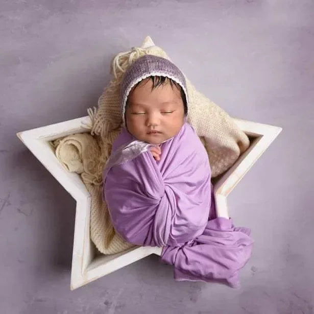 Baby Star Bed Newborn Photography Props Handmade Wood Shooting