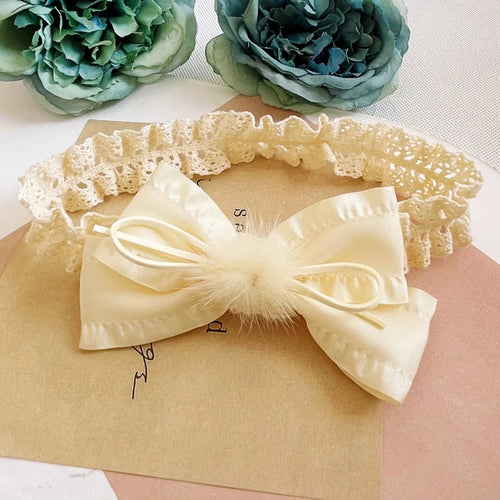 Lace Flowers Bow knot Baby Headband