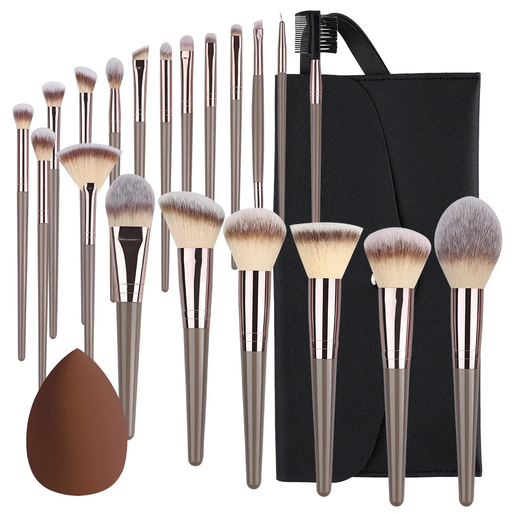 3-20Pcs Makeup Brush Set Professional Cosmetic Blush Highlighter