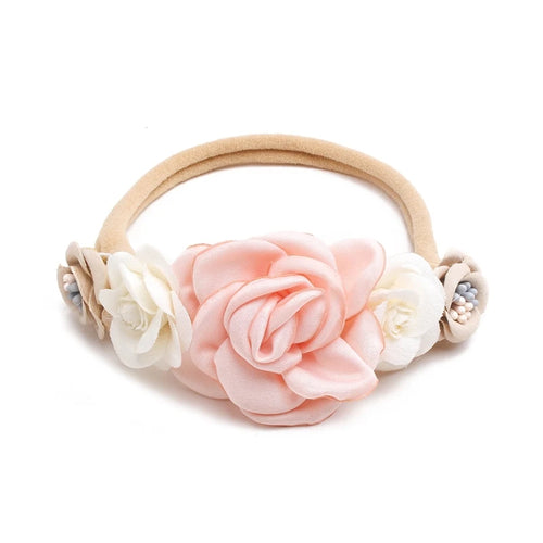 Artificial Flower Baby Headband Hundred Day Newborn Infant Toddler for