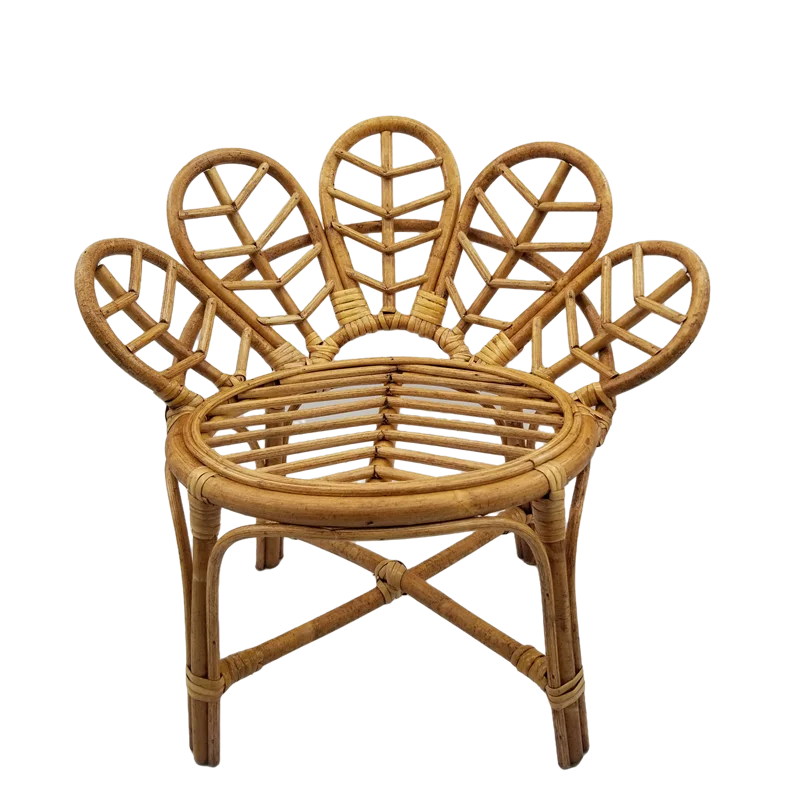 Newborn Photography Props Vintage Bamboo Flower Chair Prop Basket