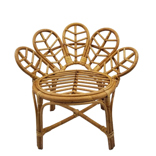 Newborn Photography Props Vintage Bamboo Flower Chair Prop Basket