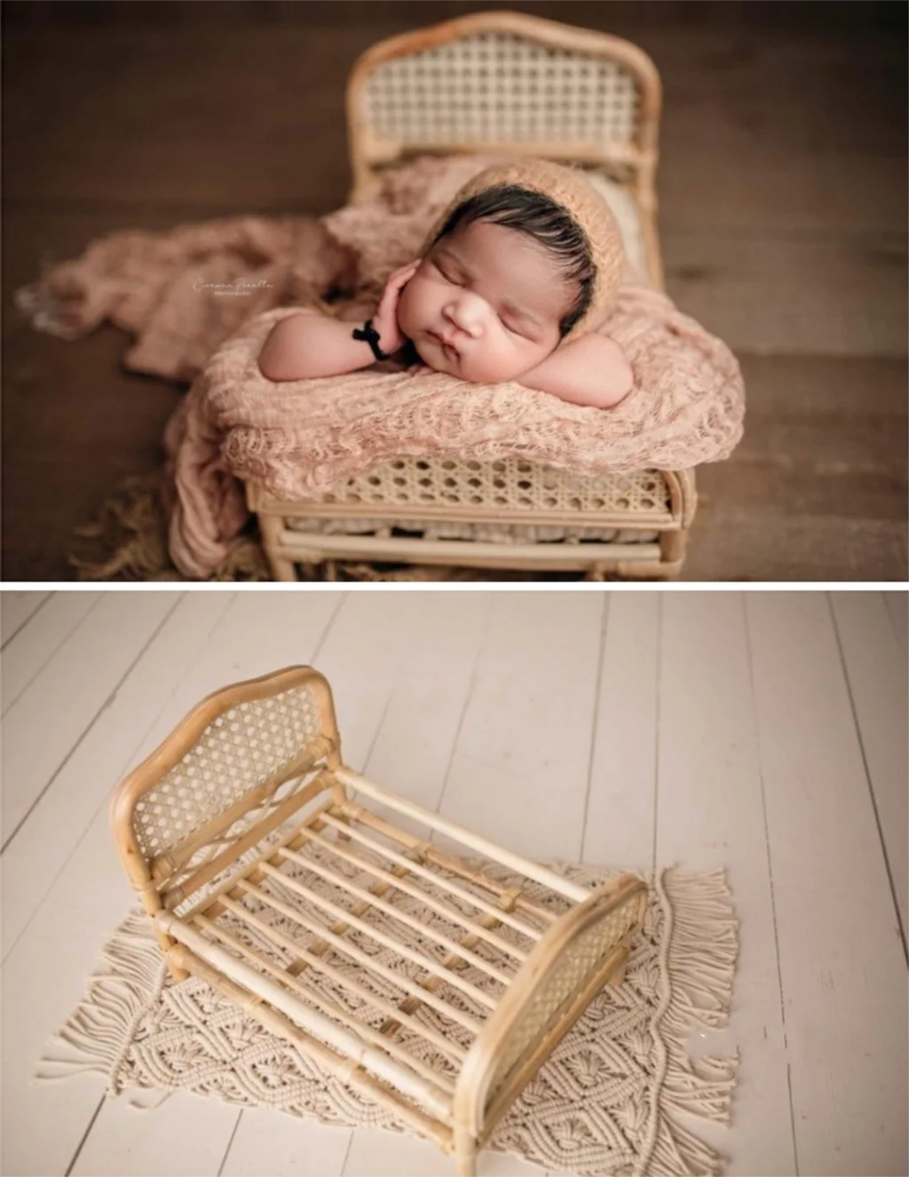 Newborn Photography Props Weaving Baskets Photo Bed Posing Props