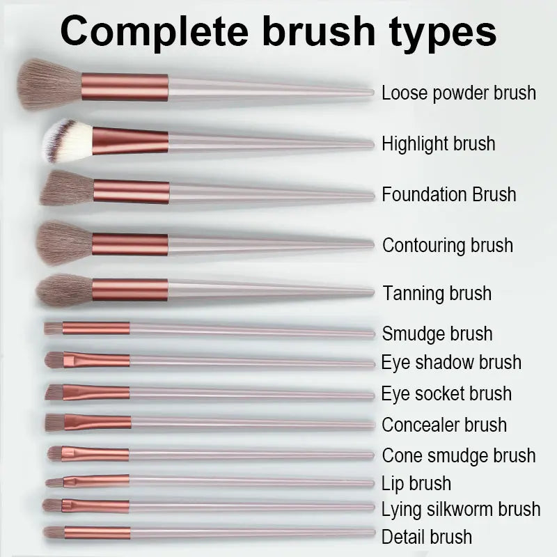 Makeup Brushes Set 13Pcs Professional Soft Foundation Powder Concealer