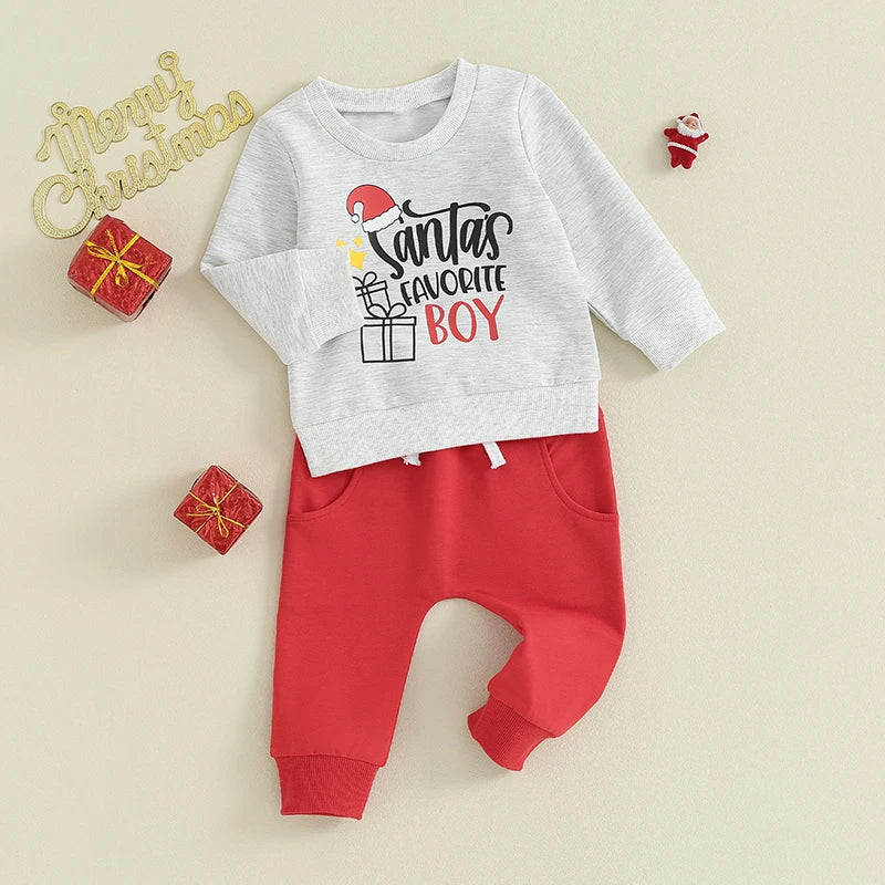 2023-09-05 Lioraitiin 0-3Y Toddler Boys Christmas Clothes Sets Long