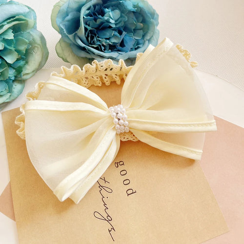 Lace Flowers Bow knot Baby Headband