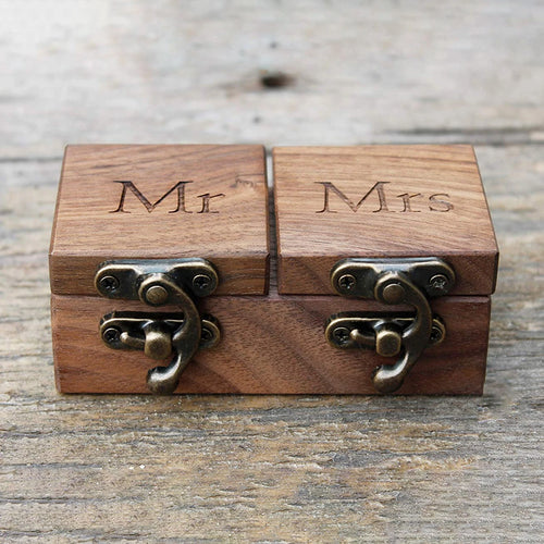 Wooden Wedding Ring Jewelry Box Multipurpose Engagement Ring Storage