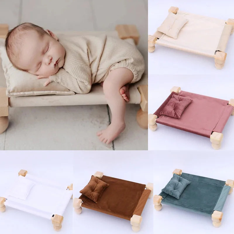 Newborn Photography Props Bed Wooden Mini Bed for Baby Photo Shooting