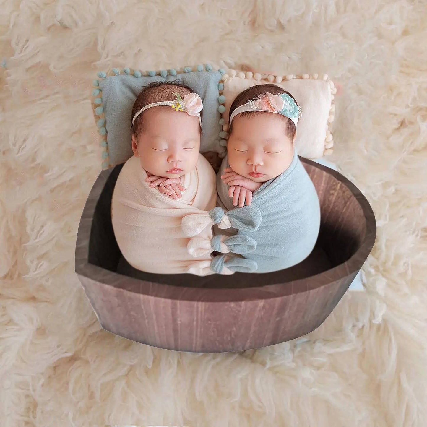 Newborn Baby Photo Studio Props Wooden Bathtub Heart Shape Size