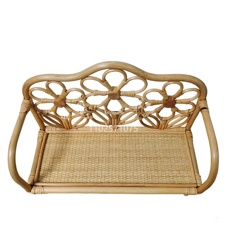 Newborn Photography Props Retro Rattan Basket Chair Infant Photo