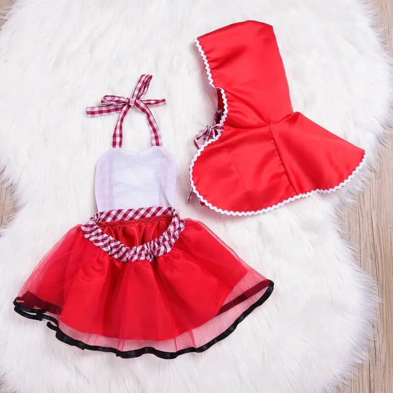 Newborn Little Red Riding Hood Cosplay Costume Christmas Outfit Xmas