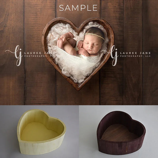 Baby Props Newborn Photography Accessories Vintage Wooden Basket