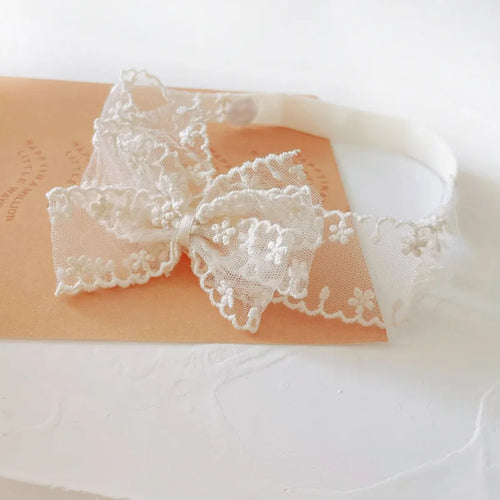 Lace Flowers Bow knot Baby Headband